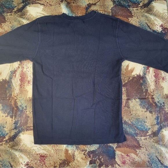 LL Bean Thermal Layer Blue Outdoor Cotton Shirt Long Sleeve Small Regular - Picture 10 of 13